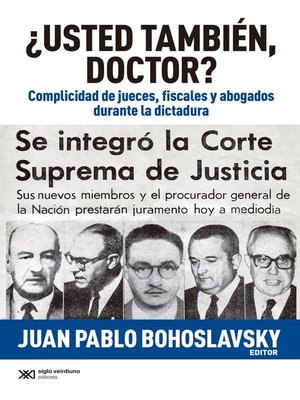 cover image of ¿Usted también, doctor?